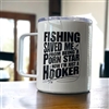 RippinLips Fishing coffee mug with lid keeps cold